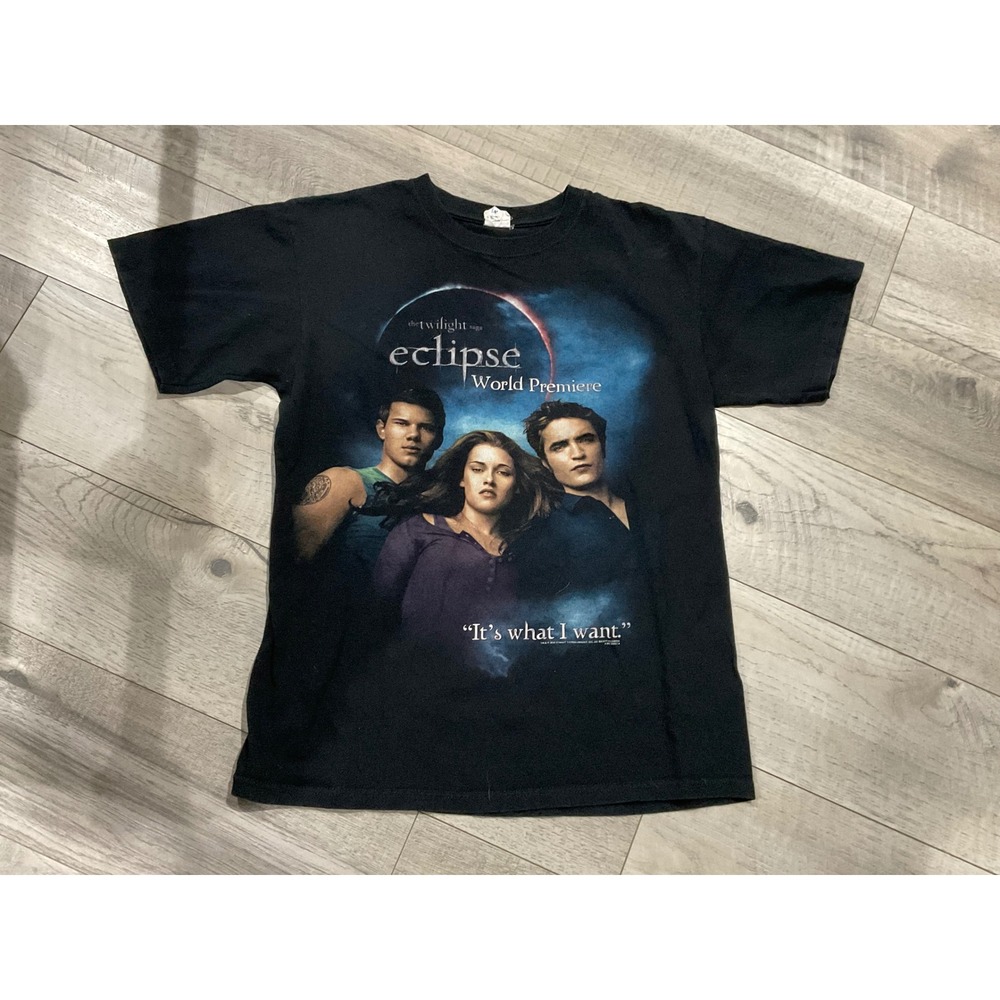 Twilight Saga Eclipse World Premiere Graphic T-Shirt Black Movie Promo Vintage